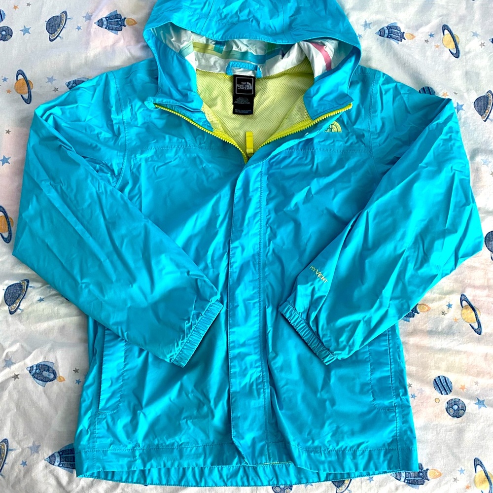 Excellent used condition size 14/16 rain jacket.